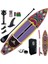 Lethe Boards Cırce Stand Up Şişme Renkli Touring Sup Board Skatinger 350 x 82 x 15 cm Kapasite 200 kg Hot Fusion Full Set - Su Geçirmez Telefon Kılıfı Hediye 1