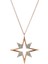 Pırlanta Taş Detaylı Şık Yıldız Figürü Rose Altın Kolye 1
