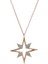 Pırlanta Taş Detaylı Şık Yıldız Figürü Rose Altın Kolye 2