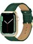 Apple Watch Kordon 38MM 40MM 41MM 3 4 5 6 7 Se 8 9 Uyumlu Yeşil Hakiki Deri Kayış 7