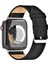 Apple Watch Uyumlu Deri Kordon Ultra Ultra2 42 / 44 / 45 / 49 mm Ultra Ultra 2 Seri 9 8 7 6 5 4 3 Uyumlu Hakiki Deri Kayış Siyah Vagave 2