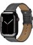 Apple Watch Deri Kordon 38 MM 40 MM 41 MM 3 4 5 6 7 Se 8 9 Uyumlu Hakiki Deri Kayış Gri Saat Kordonu 1
