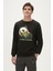 Re-Bamboo Crewneck Erkek Siyah Sweatshirt 23.02.12.031-C01 4