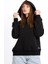 Kadın Siyah Kapüşonlu 3 Iplik Şardonlu Polarlı Reglan Kol SWEATSHIRTS-103 1