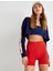Spor Ekstra Biker Tayt Yüksek Bel Dokuma Slim Fit 2
