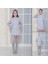 Kız Çocuk Gri Kapüşonlu 3 Iplik Şardonlu Polarlı Reglan Kol Elbise S-303GRİ 4