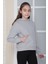 Kız Çocuk Gri Kapüşonlu Sweatshirt S302Gri 2