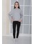 Kız Çocuk Gri Kapüşonlu Sweatshirt S302Gri 3