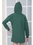 Kız Çocuk Yeşil Kapüşonlu 3 Iplik Şardonlu Polarlı Reglan Kol Elbise S-303YEŞİL 3