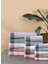 Salerno Fitilli 3'lü Banyo Havlu Seti Metalik Gri 30X50 cm 50X85 cm 70X140 cm 4