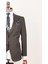 Erkek Slim Fit Petekli Kumaş Antrasit Yelekli Takım Elbise 3