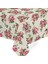 Elyaf Astarlı Pvc Masa Örtüsü 140 x 140 cm Silinebilir Sıvı Geçirmez Leke Tutmaz Çiçek Gül 1