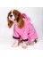 %100 Pamuk Kedi Köpek Bornozu Pembe S-M Beden 1