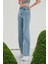 Incim Kadın Açık Mavi Kar Yıkama Yüksek Bel Denim Jean Kadın Bol Paça Kot Pantolon 4