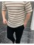 3A Moda Erkek Slim Fit Kesim Bisiklet Yaka Kısa Kollu Çizgili T-Shirt 1