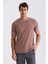 Kahve Slim Fit Bisiklet Yaka T-Shirt 1