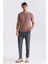 Kahve Slim Fit Bisiklet Yaka T-Shirt 2