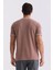 Kahve Slim Fit Bisiklet Yaka T-Shirt 4