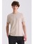Bej Slim Fit Bisiklet Yaka T-Shirt 1