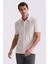 Bej Slim Fit Gömlek Yaka T-Shirt 1