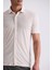 Bej Slim Fit Gömlek Yaka T-Shirt 3