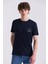 Lacivert Slim Fit Bisiklet Yaka T-Shirt 1