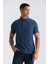 Lacivert Slim Fit Desenli Polo Yaka T-Shirt 1