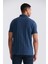 Lacivert Slim Fit Desenli Polo Yaka T-Shirt 4