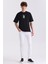 Siyah Over Size Baskılı Bisiklet Yaka T-Shirt 2