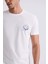 Ekru Slim Fit Bisiklet Yaka T-Shirt 3