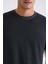 Siyah Slim Fit Bisiklet Yaka T-Shirt 3