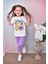 Kız Çocuk Emoji Baskılı Tayt Takım 2 Parça 1