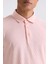 Pembe Slim Fit Polo Yaka T-Shirt 3