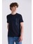Lacivert Slim Fit Bisiklet Yaka T-Shirt 1