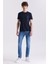 Lacivert Slim Fit Bisiklet Yaka T-Shirt 2
