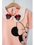 Nakış Işlemeli Minnie Detaylı Bebe Yaka Kız Çocuk Taytlı 2 Li Takım 3