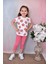 Kız Çocuk Küçük Çiçek Baskılı Tayt Takım 2 Parça 1