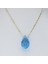 Doğal Blue Topaz Damla Kolye 2