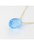 Doğal Blue Topaz Damla Kolye 3