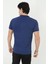 Erkek Yakalı Slim Fit Pike Çizgili T-Shirt - Mavi 2