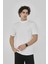 Unisex Bisiklet Yaka Slim Fit T-Shirt - Beyaz 1