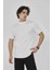 Unisex Bisiklet Yaka Slim Fit T-Shirt - Beyaz 2