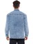Mesfeno Erkek Gömlek Ceket, Oversize Kesim Kalın Kumaş, 2 Cep Detaylı, Pamuk, Metal Düğmeli Mavi Denim 2