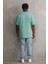 Unisex Baskılı Oversize T-Shirt - Mint Yeşili 2