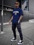 Erkek Lacivert California United State 91 Baskılı Oversize Tişört 3