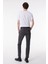 W18SBY854 Koyu Gri Erkek Larston Düşük Bel Dar Kesim Dar Paça Esnek Kot Pantolon 5