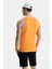 Pebble Açık Turuncu Sıfır Kol Oversize Baskılı Oversize Erkek Tshirt 3
