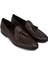 Deri Kahverengi Püsküllü Erkek Loafer - 01701MKHVC28 2