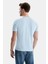 Bass Gök Mavisi Bisiklet Yaka Baskılı Standard Fit Erkek Tshirt 4