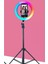 Rgb 10 Inç Işık Çok Renkli LED Make Up Selfie Işığı 210 cm Tripod 2